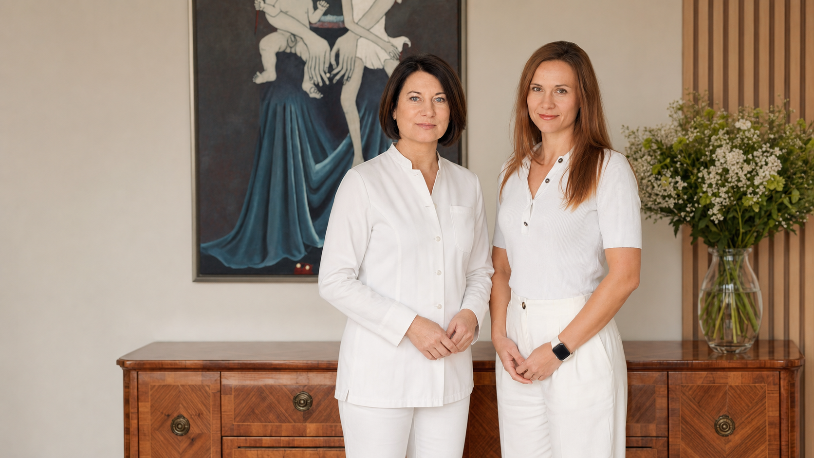 Dr. med. Miriam Binder und Christina Hausmann in der Frauenarztpraxis Leipzig